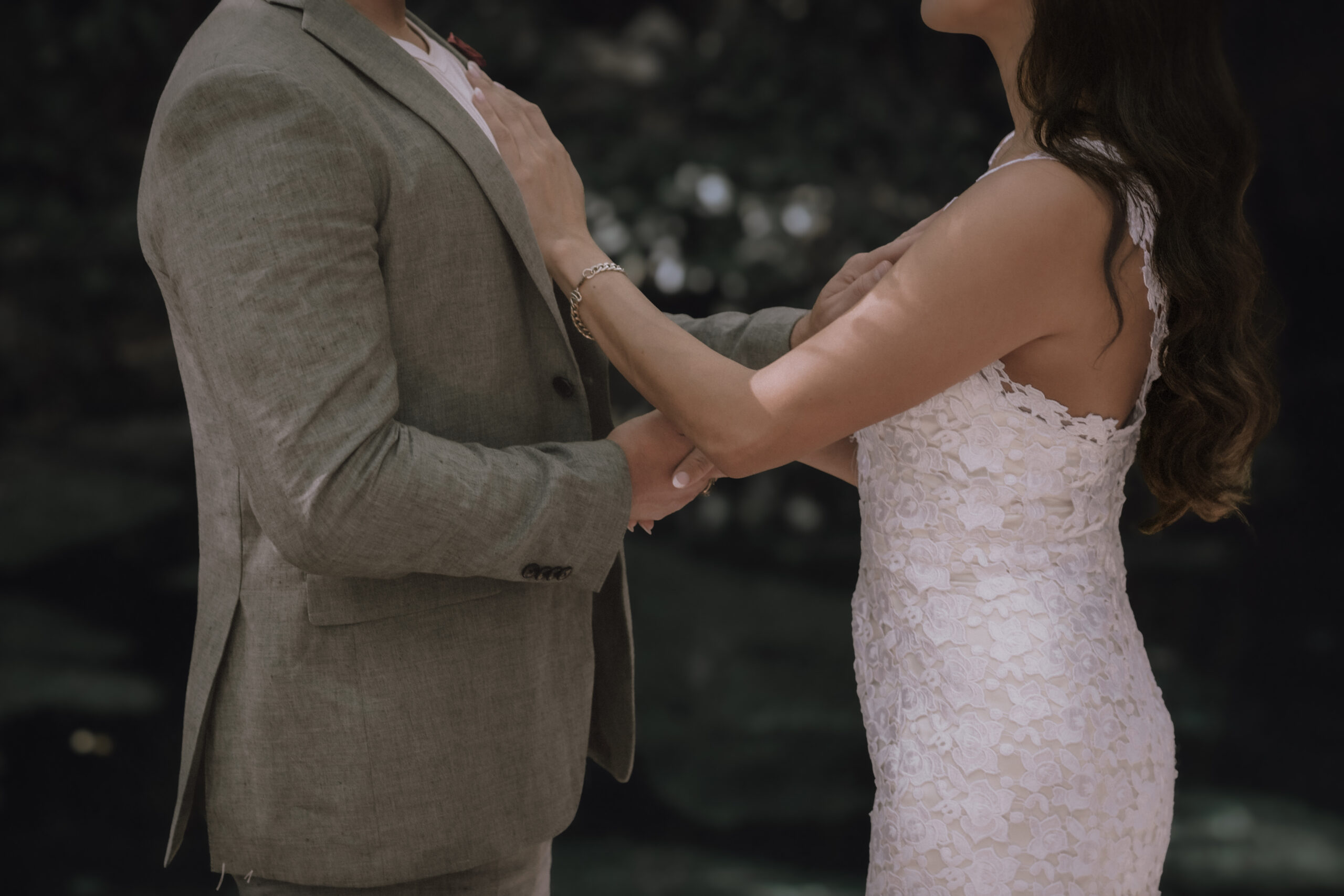 Mayan Elopement Ceremony at a cenote in Tulum Mexico.