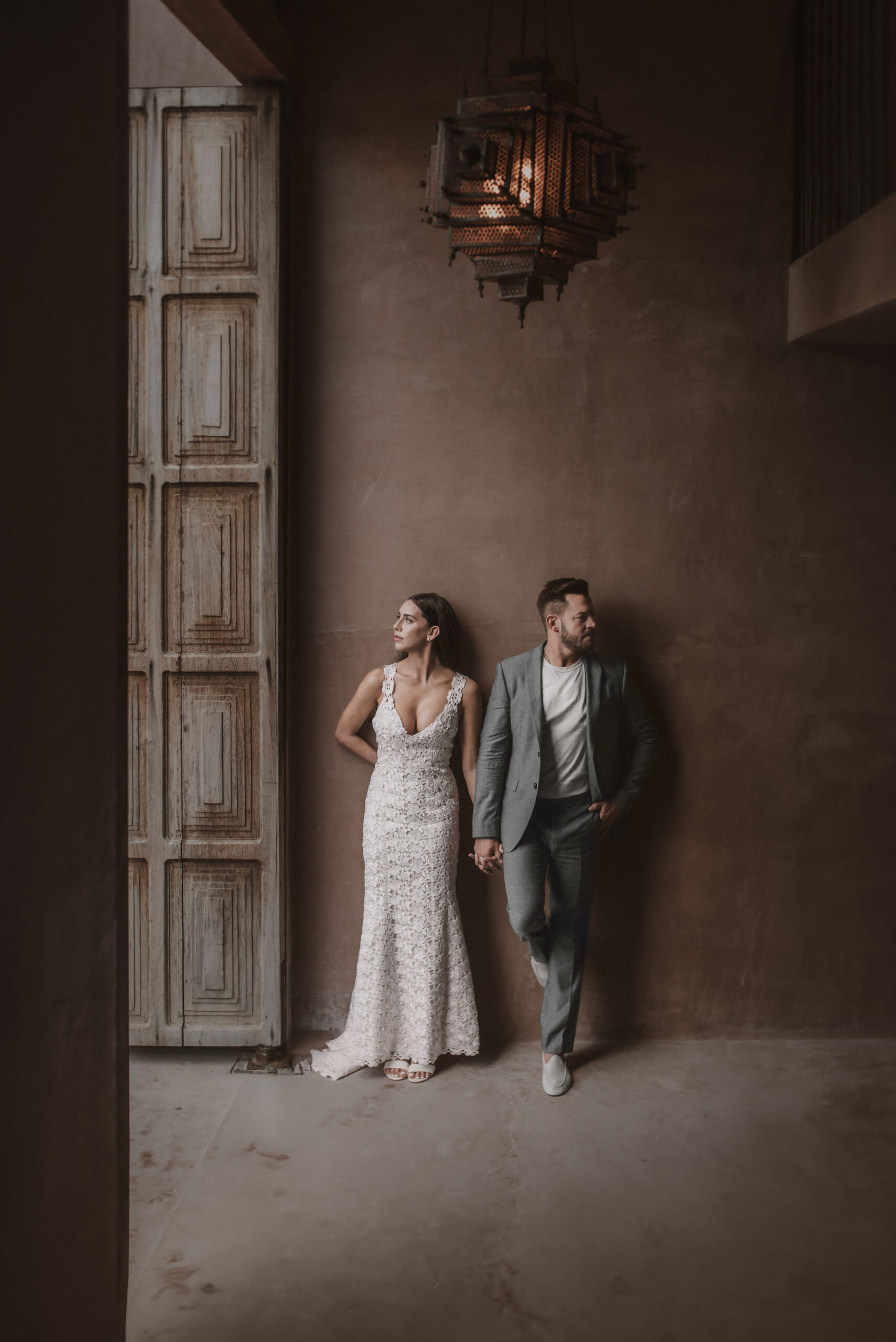 Editorial Elopement against the mauve chukum walls of Xela Tulum.
